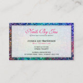 Multicolor Glitter Textuur Visitekaartje (Achterkant)