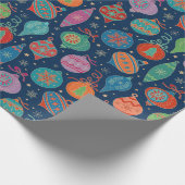 Multicolor Gold-kerstboomdecortiepatroon Cadeaupapier (Hoek)