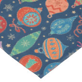 Multicolor Gold-kerstboomdecortiepatroon Tafelkleed (Gekanteld)