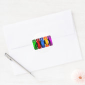 Multicolor Golf Emblem Ronde Sticker (Envelop)