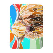 Multicolor grappige koe magneet (Verticaal)