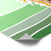 Multicolor grappige koe poster (Hoek)