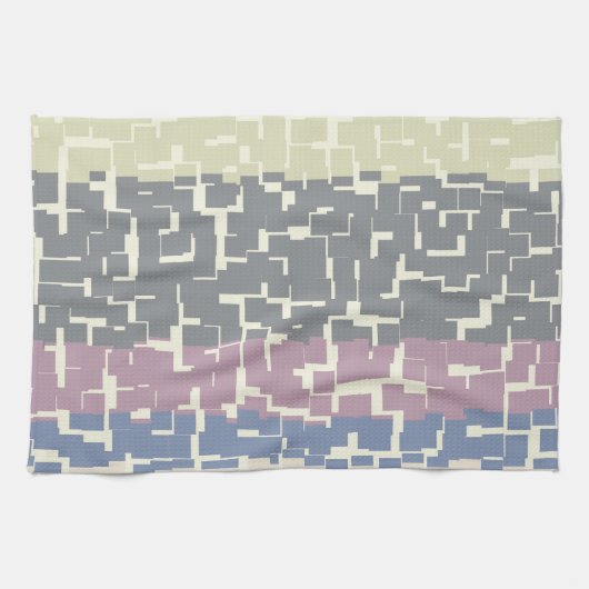 Multicolor Green/Grey/Beige/Roze/Paars/Blauw Theedoek (Horizontaal)