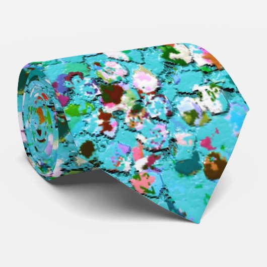 Multicolor Grit Glitter #4 Stropdas (Opgerold)