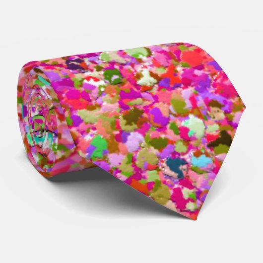 Multicolor Grit Glitter #6 Stropdas (Opgerold)