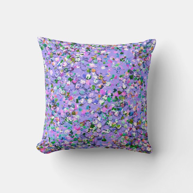 Multicolor Grit Glitter Kussen (Voorkant)