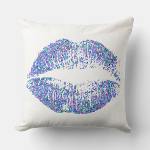 Multicolor Grit Glitter Lips #2 Kussen