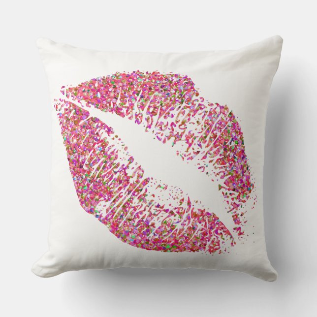 Multicolor Grit Glitter Lips #7 Kussen (Voorkant)