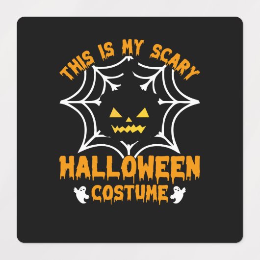 Multicolor Halloween Square Sticker (Design 1)