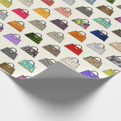 Multicolor Handbag Mode Gift Wrap Cadeaupapier (Hoek)