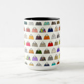 Multicolor Handtas Pattern Coffee Mok (Midden)