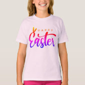 Multicolor Happy Easter T-Shirt (Voorkant)