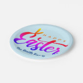 Multicolor Happy Pasen Papieren Bordje (Gekanteld)