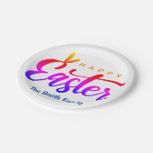 Multicolor Happy Pasen Papieren Bordje (Gekanteld)