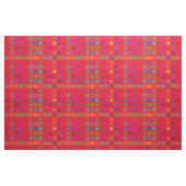 Multicolor hartcirkels op rood stof (Yard (91,4 cm))