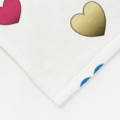 Multicolor Heart Blanket Fleece Deken (Hoek)