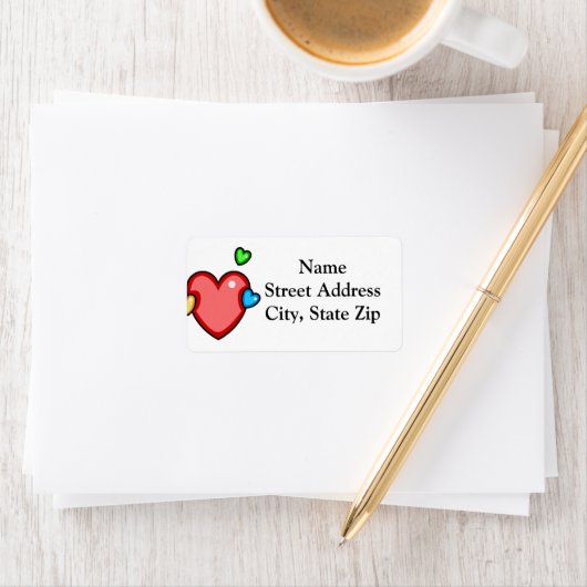 Multicolor Hearts Etiket (Insitu)