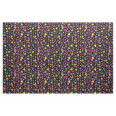 Multicolor Hearts op zwart Stof (Yard (91,4 cm))