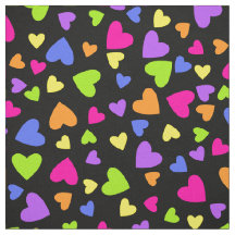 Multicolor Hearts op zwart