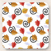 Multicolor Herfst Geographic Leaves Bier Onderzetter (Voorkant)