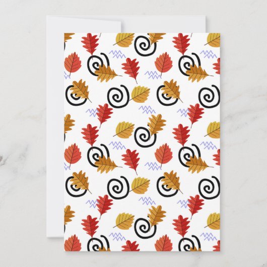 Multicolor Herfst Geographic Leaves Kaart (Voorkant)