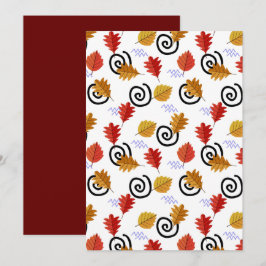 Multicolor Herfst Geographic Leaves Kaart