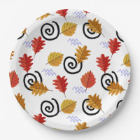 Multicolor Herfst Geographic Leaves