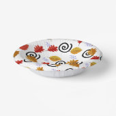 Multicolor Herfst Geographic Leaves Papieren Kommen (Gebogen)