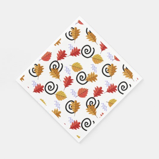 Multicolor Herfst Geographic Leaves Servet (Hoek)
