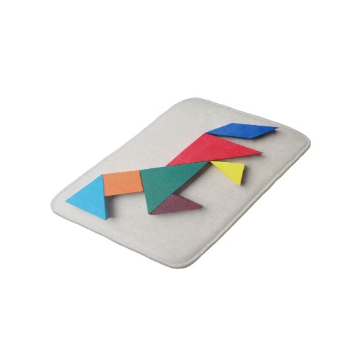 Multicolor horse Tangram Badmat (Gekanteld)