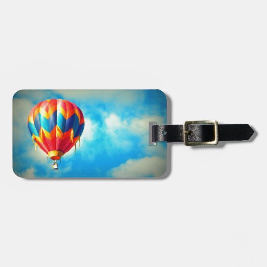 Multicolor Hot Air-ballon Bagagelabel (Voorkant horizontaal)