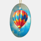 Multicolor Hot Air-ballon Keramisch Ornament (Links)