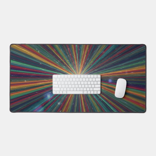 Multicolor Hyperspace Starburst Gaming Bureaumat (Keyboard & Muis)
