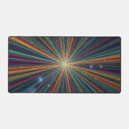 Multicolor Hyperspace Starburst Gaming Bureaumat (Voorkant)