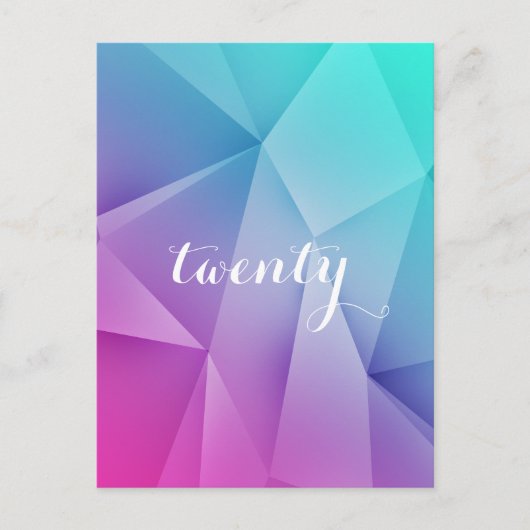 Multicolor Jewel Tones Table Number Briefkaart (Voorkant)