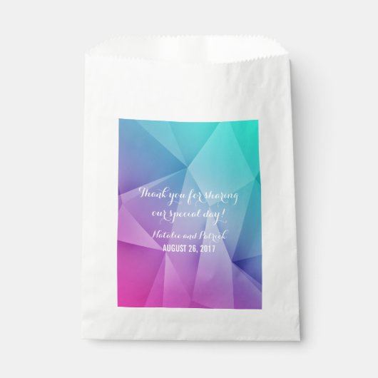 Multicolor Jewel Tones Wedding Favor Bags Bedankzakje (Voorkant)