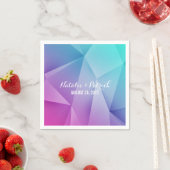 Multicolor Jewel Tones Wedding Paper Napkins Servetten (Insitu)