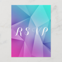 Multicolor Jewel Tones Wedding RSVP Briefkaart