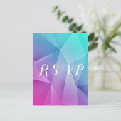 Multicolor Jewel Tones Wedding RSVP Briefkaart (Staand voorkant)