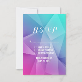 Multicolor Jewel Tones Wedding RSVP Kaart