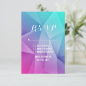 Multicolor Jewel Tones Wedding RSVP Kaart (Staand voorkant)