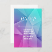 Multicolor Jewel Tones Wedding RSVP Kaart (Voorkant / Achterkant)