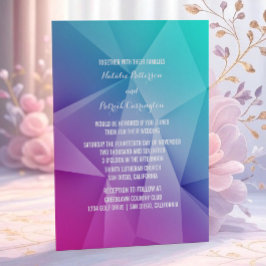 Multicolor Jewel Tones Wedding Uitnodiging
