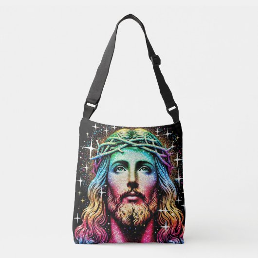 Multicolor Jezus tas! Crossbody Tas (Voorkant)