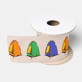 Multicolor kampeertenten satijnen lint