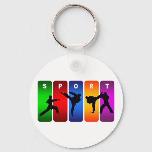 Multicolor Karate Emblem Sleutelhanger (Voorkant)