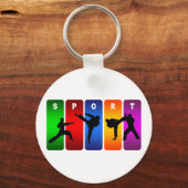 Multicolor Karate Emblem Sleutelhanger (Voorkant)