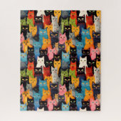 Multicolor Katten Puzzel (Verticaal)