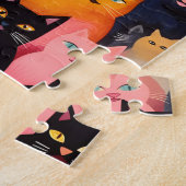 Multicolor Katten Puzzel (Zijkant)