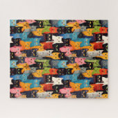 Multicolor Katten Puzzel Legpuzzel (Horizontaal)